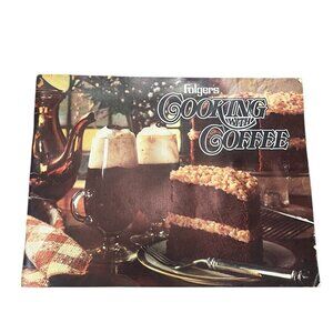 Vintage Recipe Book Folgers Cooking With Coffee Book 1980's Advertisement Baking
